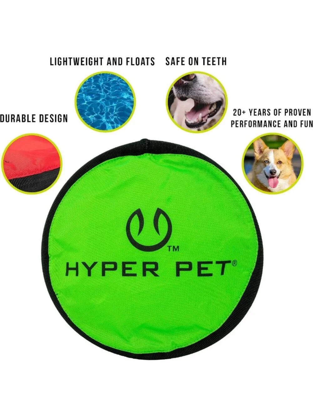 Soft Flying Disc Dog Toy - 9 Inch, Floats on Water, 2 Pack, Perfect for Fetch